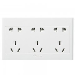 公牛 G09系列 建筑装饰 明装开关插座 15孔插座面板 白色 G09Z623