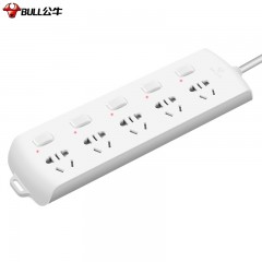 公牛 新国标分控插座/插线板/插排/排插/接线板/拖线板 5位分控全长1.8米 独立开关 GN-B2053