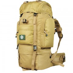 顿巴纵队 户外背包登山包 大容量双肩包 旅游徒步防水牛津带魔术贴 旅行背囊 65L泥色