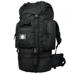 顿巴纵队 户外背包登山包 大容量双肩包 旅游徒步防水牛津带魔术贴旅行背囊 65L黑色