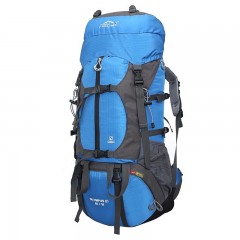 力开力朗 户外多功能登山包双肩背包旅行包 蓝色 65L  BH902
