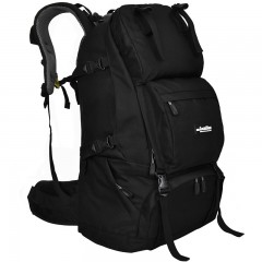 力开力朗  户外休闲多功能双肩背包登山包旅行包 062 黑色 45L