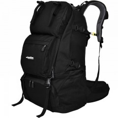 力开力朗  户外休闲多功能双肩背包登山包旅行包 062 黑色 45L