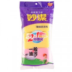 妙洁 海绵百洁布 MHS2+1 40包/箱（实际单位：袋）(清洁工具)