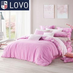 LOVO 罗莱生活出品床品纯棉全棉四件套水洗棉时尚被套床单床上用品