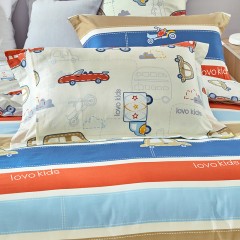 Lovo 男孩印花床上三/四件套卡通床单全棉被套儿童卡通床品