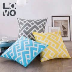 LOVO 床品简约时尚条纹抱枕套靠垫套不含芯