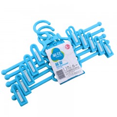 茶花 裤架裤夹塑料晒裤架衣柜裤夹衣架晒架夹子10只