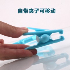 茶花 裤架裤夹塑料晒裤架衣柜裤夹衣架晒架夹子10只