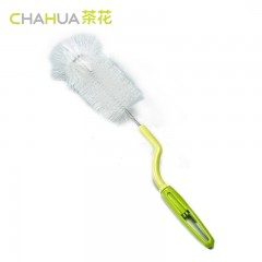 茶花 塑料刷旋转刷刷子清洁转动旋转瓶刷奶瓶刷长柄杯刷软毛