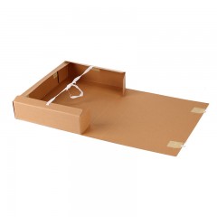 齐心 加厚牛皮纸档案盒A4纸制文件盒资料盒办公收纳盒档案盒 10个装