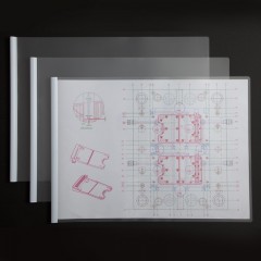 齐心 A3图纸抽杆夹 A3文件夹 A3拉杆夹 资料透明夹Q310A3