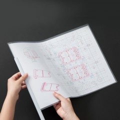 齐心 A3图纸抽杆夹 A3文件夹 A3拉杆夹 资料透明夹Q310A3