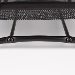 齐心 金属网格三层文件盘文件收纳架资料架文件栏黑色B2163文件架