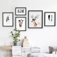 朗格 北欧客厅沙发背景装饰画卧室壁画电表箱挂画组合餐厅墙画