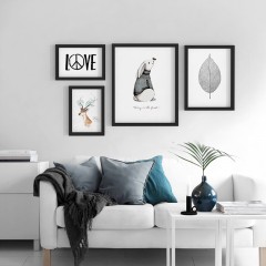 朗格 北欧客厅沙发背景装饰画卧室壁画电表箱挂画组合餐厅墙画