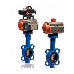 春合 聚四氟乙烯不锈钢板对夹连接气动蝶阀 D671F-10Z