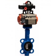 春合 聚四氟乙烯不锈钢板对夹连接气动蝶阀 D671F-10Z