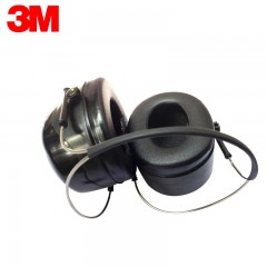 3M H7B颈带不夹头舒适隔音耳罩学习 工厂建筑工地降噪保护听力