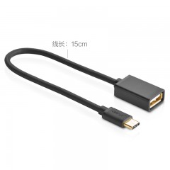 绿联 USB3.1 type-c转USB母数据线米4C乐1手机OTG连接线转接头苹果雷电3延长线接口高速文件传输充电U盘追剧 US154