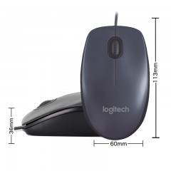 罗技/Logitech  有线鼠标笔记本台式电脑光电鼠标办公家用鼠标有线 M90