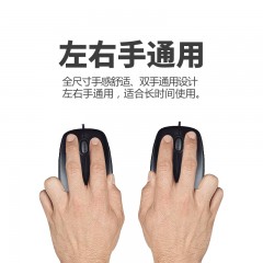 罗技 有线鼠标办公台式笔记本电脑家用游戏电竞 M100R