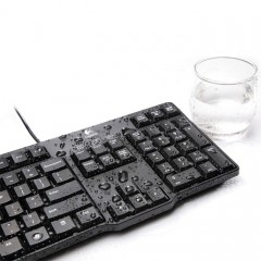 罗技/Logitech  有线键盘PS2圆口家用办公电脑台式USB外接防水超薄 K100