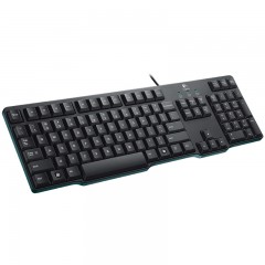 罗技/Logitech  有线键盘PS2圆口家用办公电脑台式USB外接防水超薄 K100