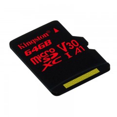 金士顿 SDCR TF卡 MicroSD卡 高速存储卡 U3支持4K高清录制 64G