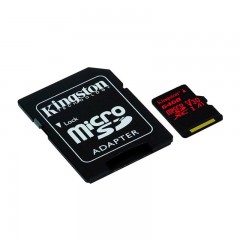 金士顿 SDCR TF卡 MicroSD卡 高速存储卡 U3支持4K高清录制 64G