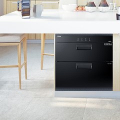 海尔  嵌入式家用消毒柜光波巴氏物理消毒碗柜 ZQD90F-12LCS