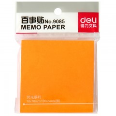 得力 9085 彩色荧光便利贴百事贴 标签纸 便签纸可反复粘贴76*76cm