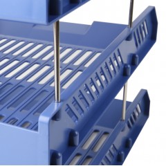 得力 9209 办公用品 文件框篮三层文件盘文件座文件筐资料架