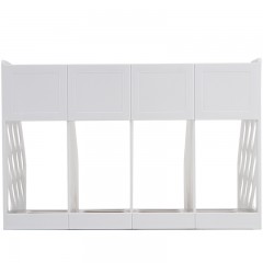 得力 9840一体式文件架 办公用品四栏文件框文件座 加厚文件架