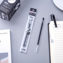 得力 S766中性笔芯1.0mm子弹头 水笔芯签字笔芯 20支/盒