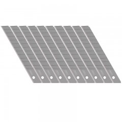 得力 2012小号美工刀片 不锈钢壁纸刀裁纸刀美术刀片 10片/盒