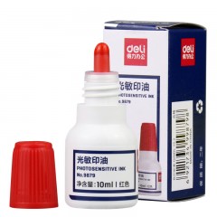 得力9879光敏印油(红)(瓶)（单位：瓶）