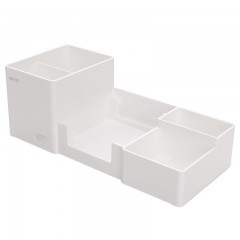 得力 多功能笔筒 5格6格简约桌面收纳盒多功能办公座