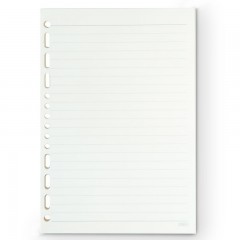得力 6孔记事本活页替芯7938 A5象牙白双胶纸 20孔通用
