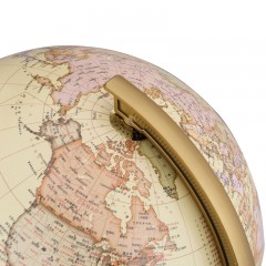 得力 2179复古地球仪 32CM金属底座 教学办公室书房摆件