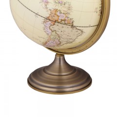 得力 2179复古地球仪 32CM金属底座 教学办公室书房摆件