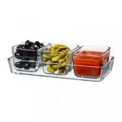 米克特 烤盘/菜盘4件套, 透明玻璃