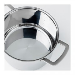 365+ 带盖锅 不锈钢带玻璃盖刻度汤锅煮面锅