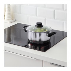 阿纳斯 带盖锅 透明玻璃不锈钢汤锅煮面锅电磁炉