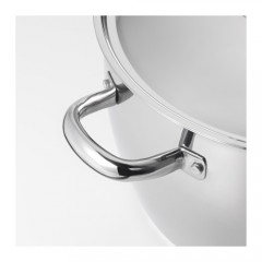 欧巴丽 带盖汤锅10升不锈钢多层底电磁炉煲汤煮面