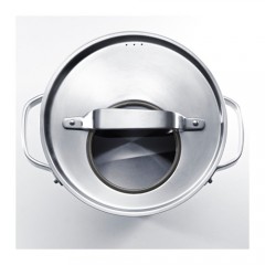 森苏尔 带盖锅  不锈钢汤锅透明盖