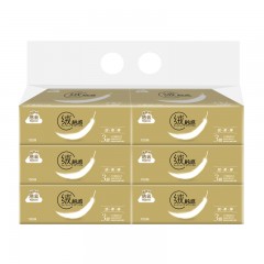 洁云 原木浆婴儿抽纸家用批发整箱餐巾纸抽取式卫生面巾纸3层24包