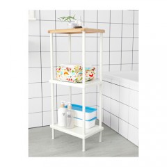 DYNAN 迪南 搁板柜, 白色, 竹子图案