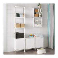 DYNAN 迪南 搁架带3柜, 白色