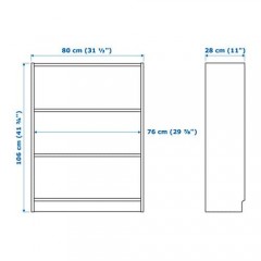 毕利 书架 白色 80*106cm